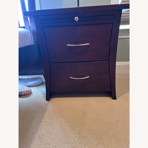Used Nightstand with Pull-Out Shelf & Drawers for sale on AptDeco