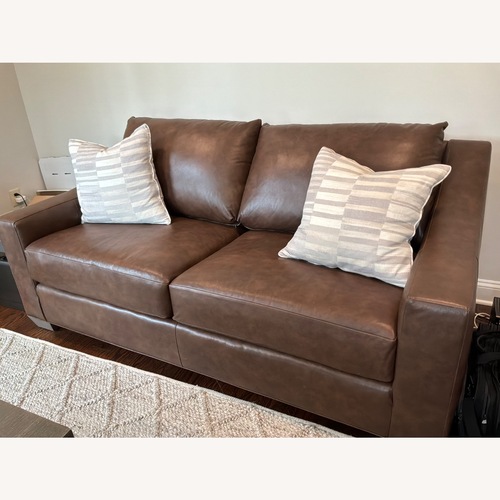 Used Vanguard Envision Custom Leather Sofa  for sale on AptDeco