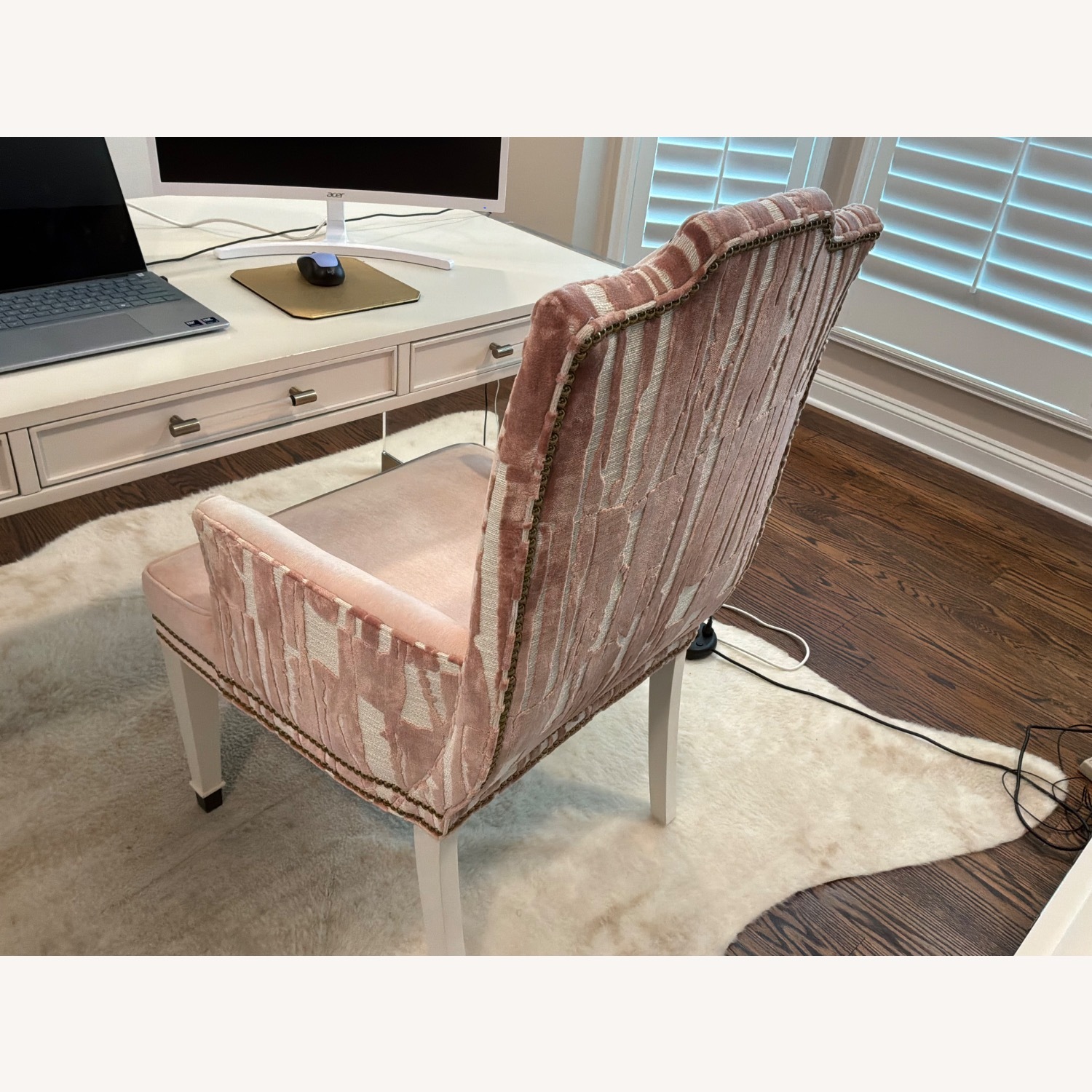 Vanguard Furniture Pink Fabric Office Chair - image-2