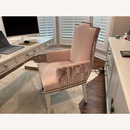Used Vanguard Furniture Pink Fabric Office Chair for sale on AptDeco