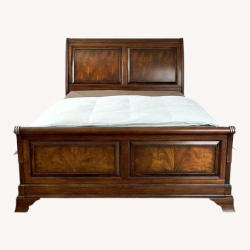 Used Vintage Queen Ethan Allen Sleigh Bed for sale on AptDeco