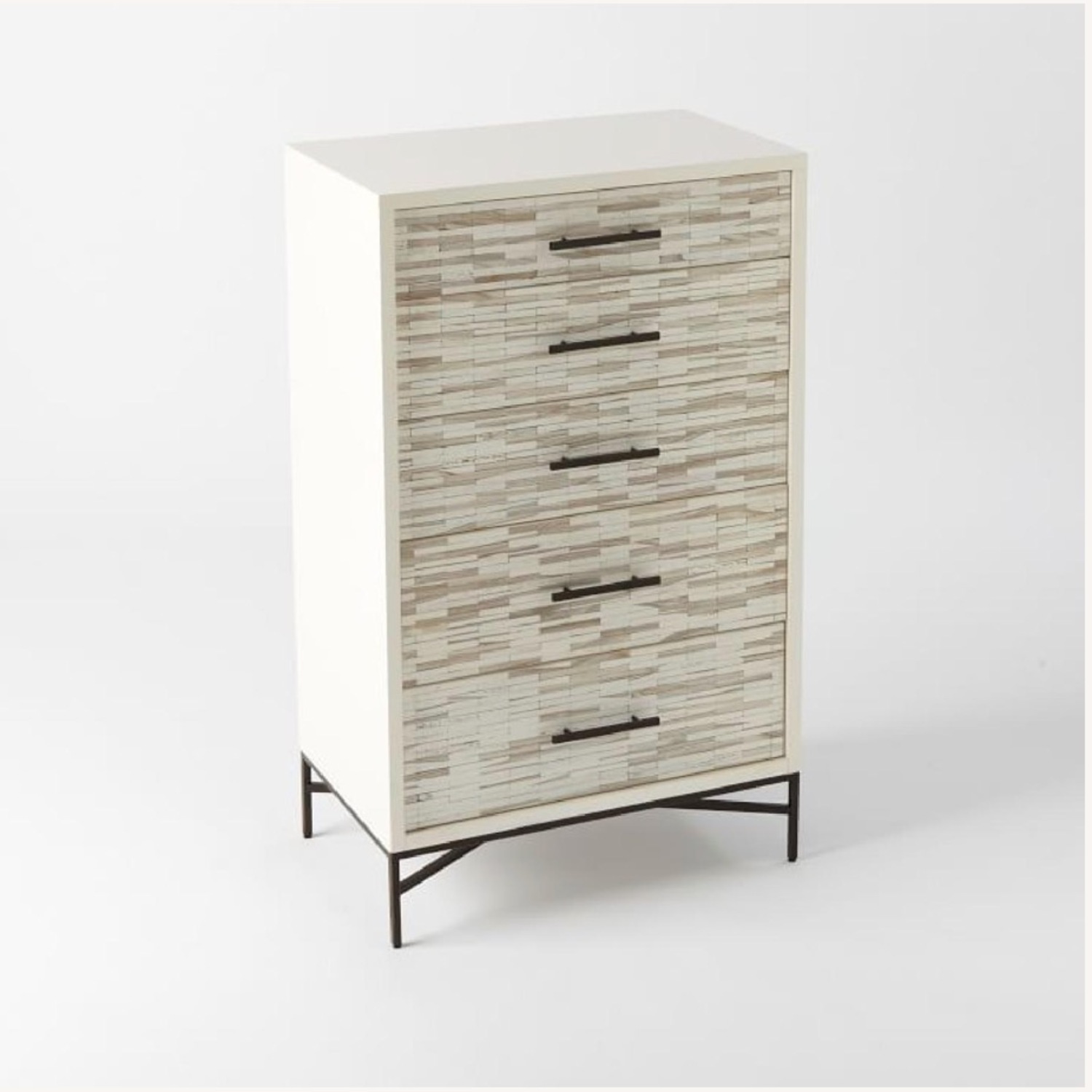 West Elm Wood Tiled 5-Drawer Dresser - image-3
