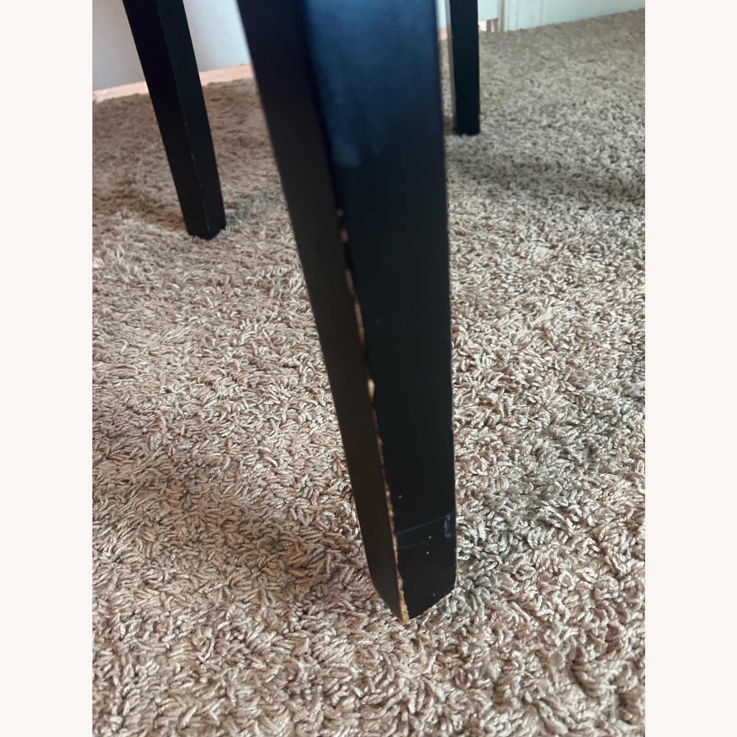Dark Brown Faux Leather Dining Chairs - image-4