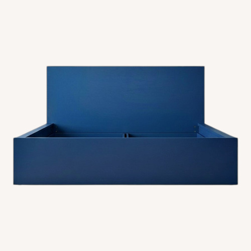 Used IKEA Malm Blue Queen Bed for sale on AptDeco