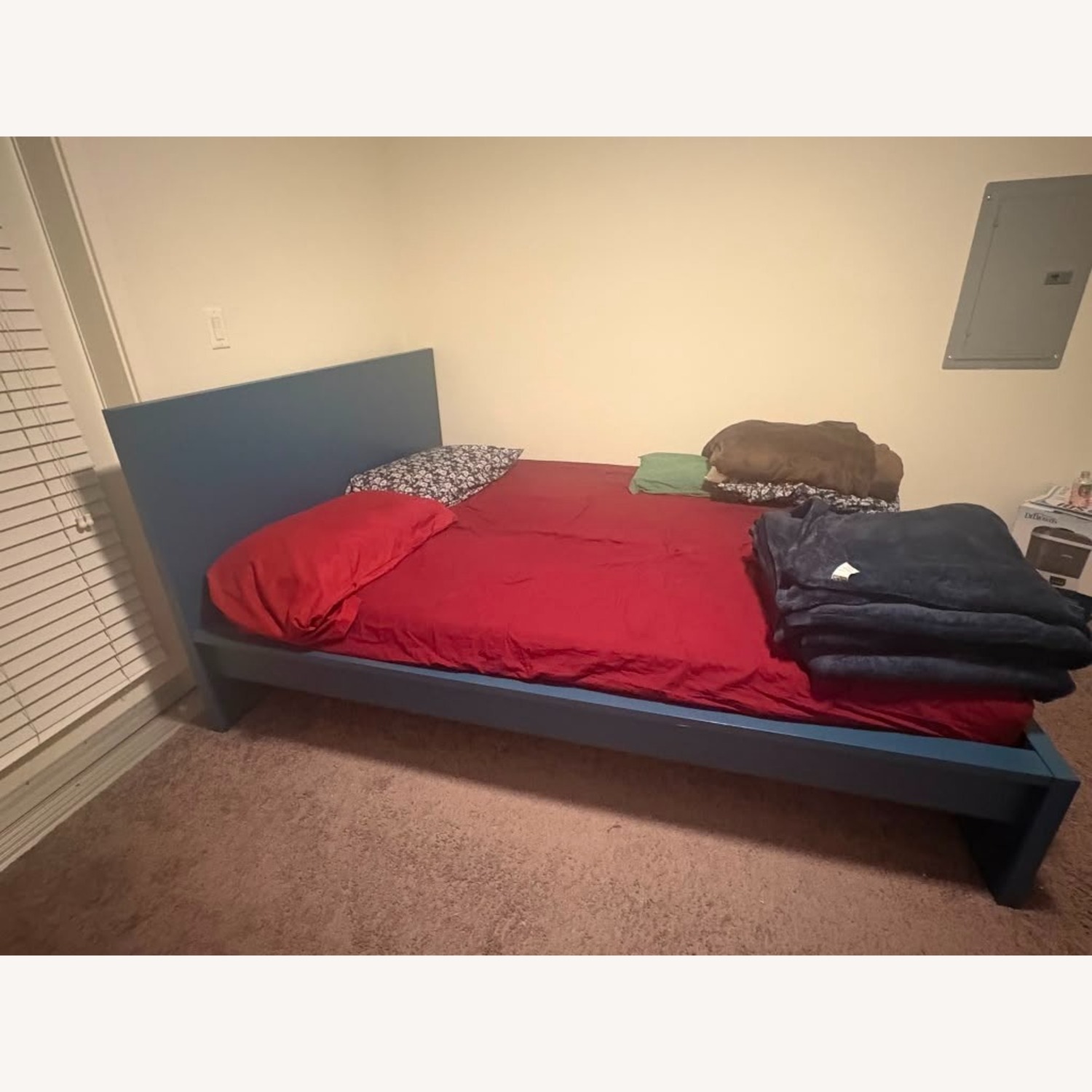 IKEA Malm Blue Queen Bed - image-2