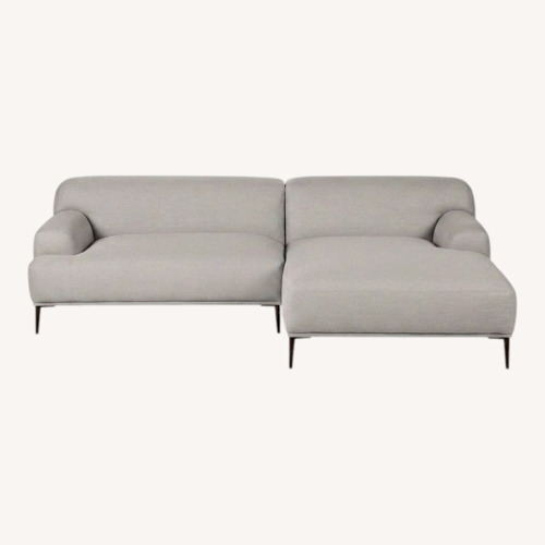 Used Article Light Gray Fabric 2 Piece Sectional for sale on AptDeco