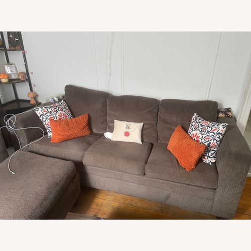 Used Brown Couch + Chair + Ottoman  for sale on AptDeco
