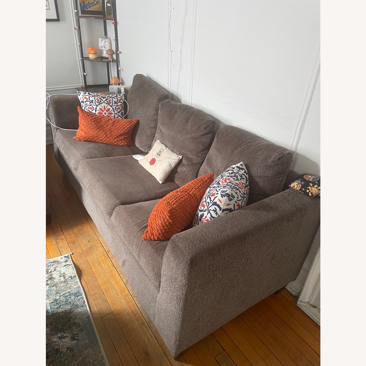 Brown Couch + Chair + Ottoman  - image-2