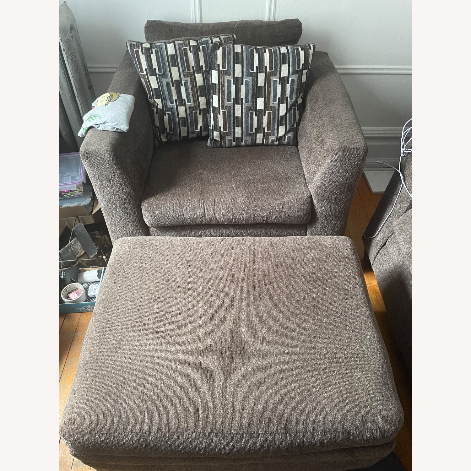 Brown Couch + Chair + Ottoman  - image-3