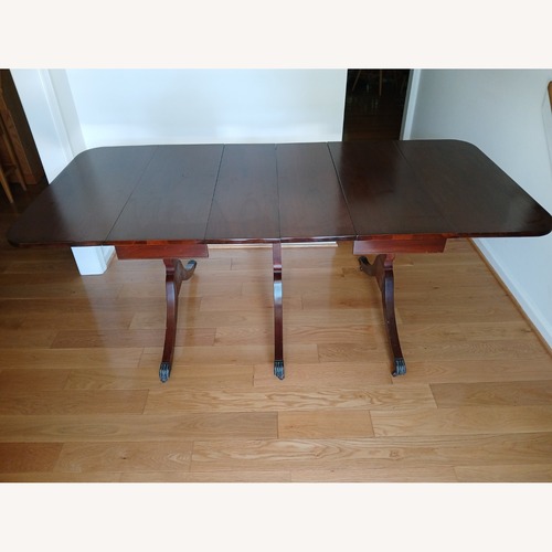 Used Vintage Mahogany Wood Dining Table & Chairs for sale on AptDeco