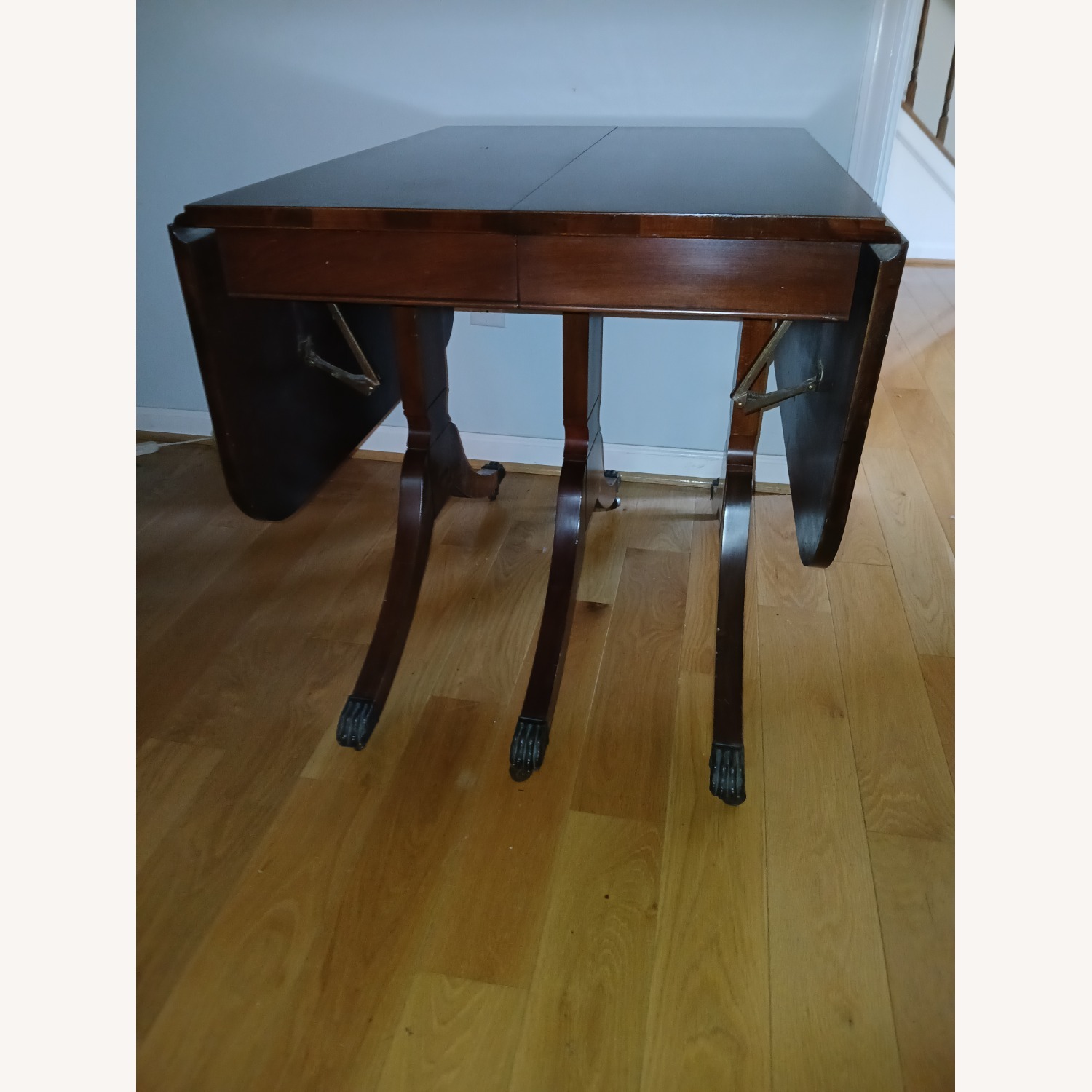 Vintage Mahogany Wood Dining Table & Chairs - image-2