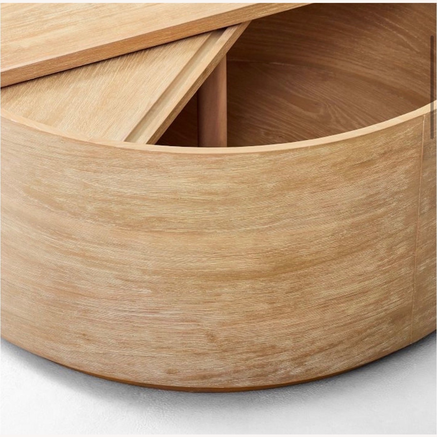 West Elm Volume Round Storage Drum Coffee Table - image-5