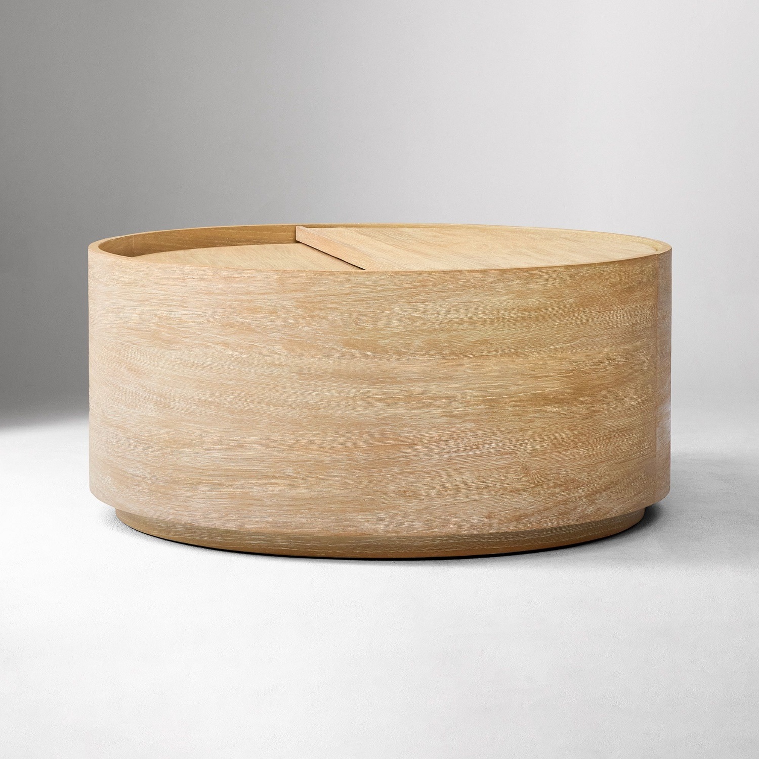 West Elm Volume Round Storage Drum Coffee Table - image-7