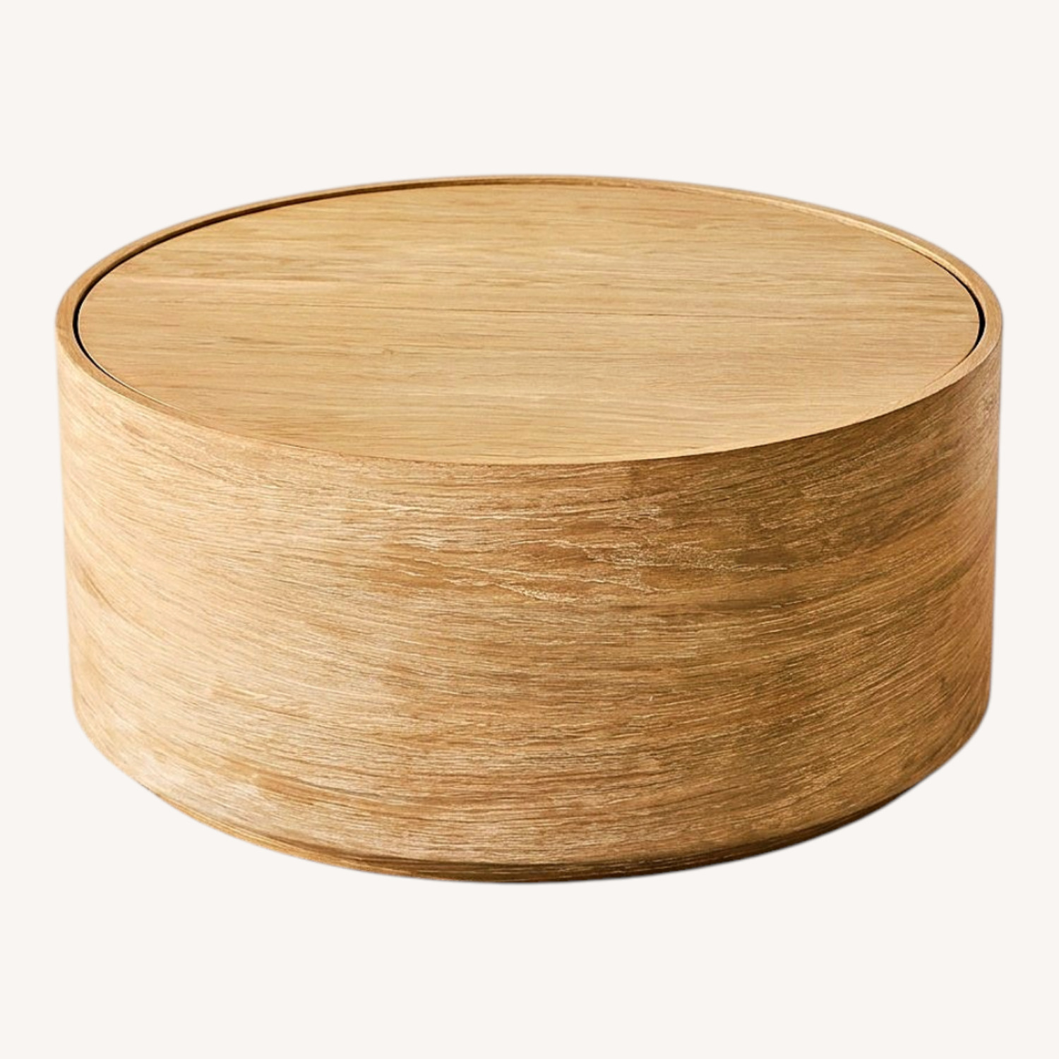 West Elm Volume Round Storage Drum Coffee Table - image-6