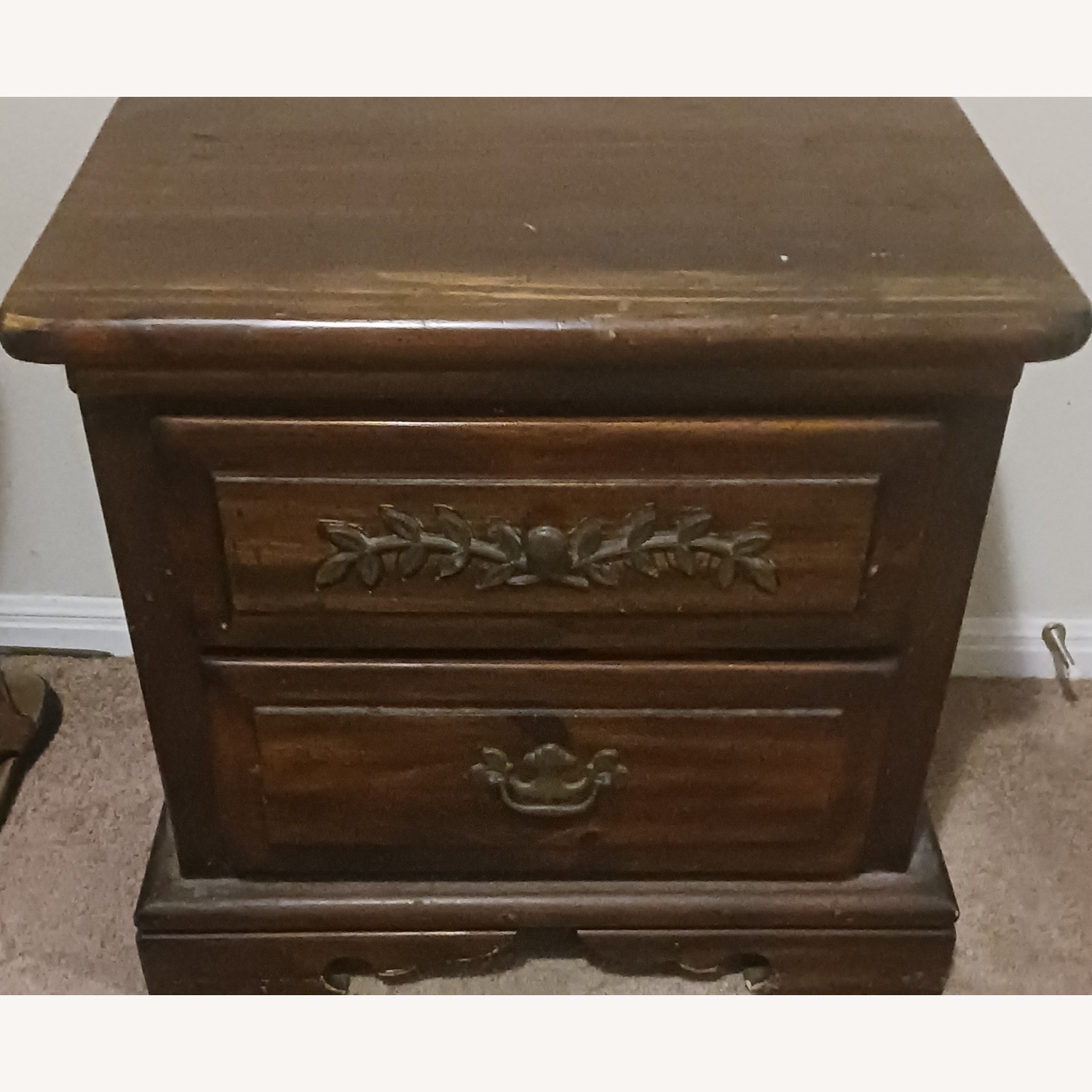 Vintage/Antique Finds Dark Brown Wood King Bed - image-6