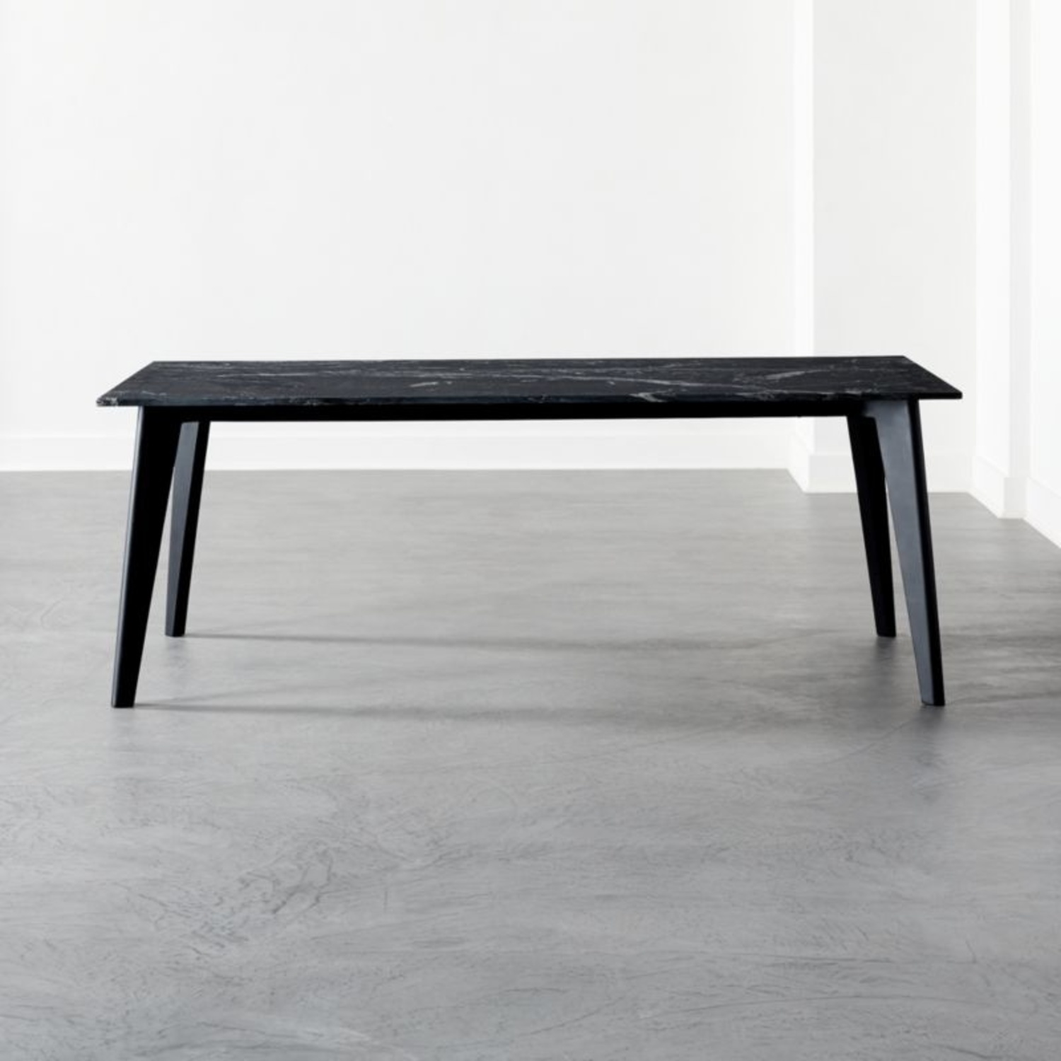 CB2 Black Marble Dining Table - image-4