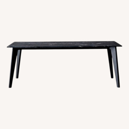 Used CB2 Black Marble Dining Table for sale on AptDeco