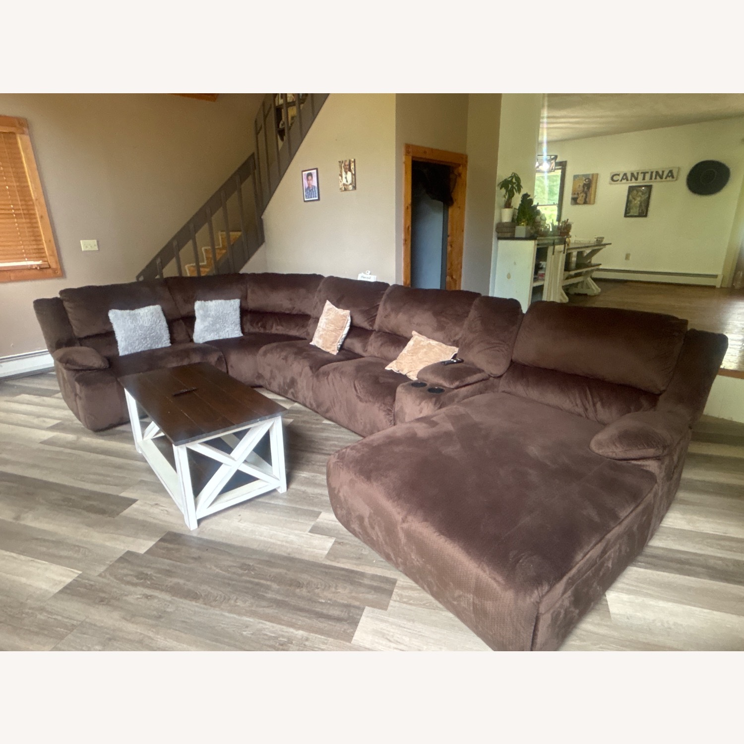 Brown 3 Piece Sectional Couch Set and Lazy Boy - image-2