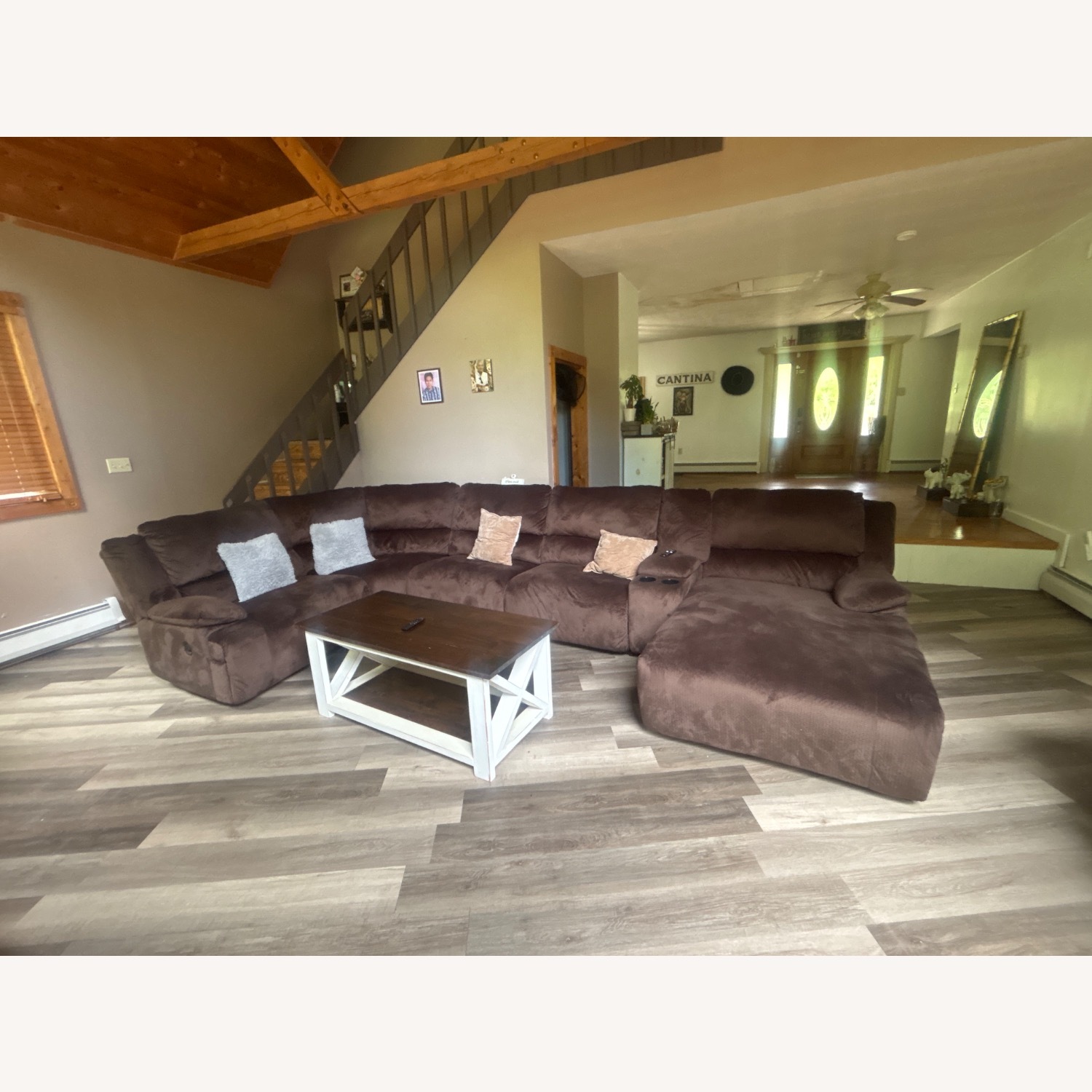 Brown 3 Piece Sectional Couch Set and Lazy Boy - image-3