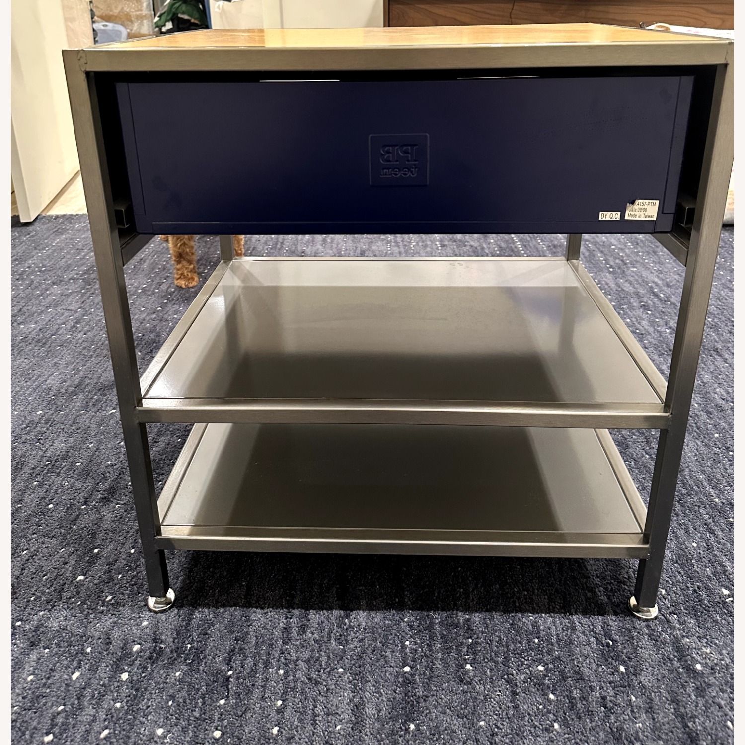 Pb Teen Locker Blue Metal Nightstand - image-5