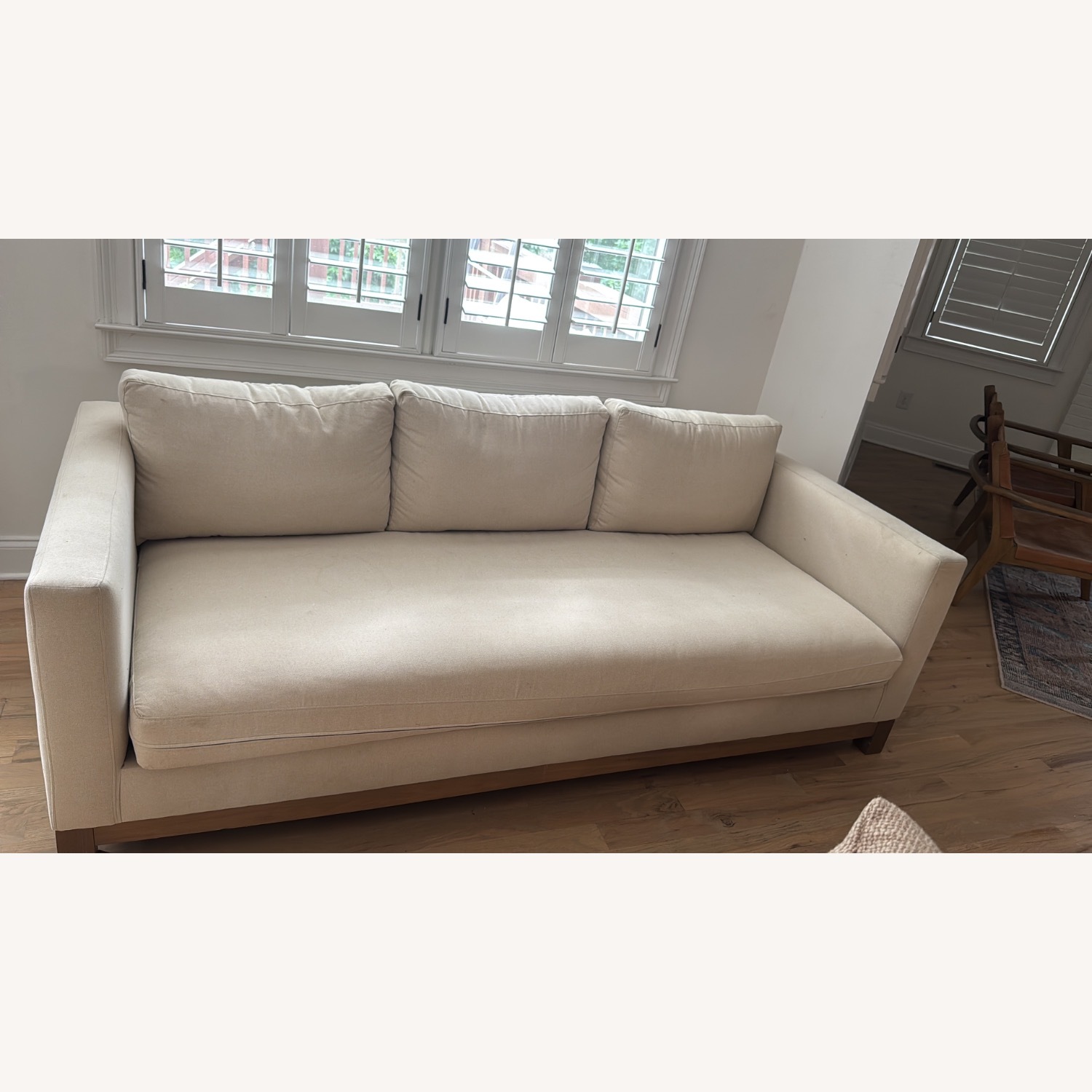 Pottery Barn Jake Natural Fabric Sleeper Sofa - image-1