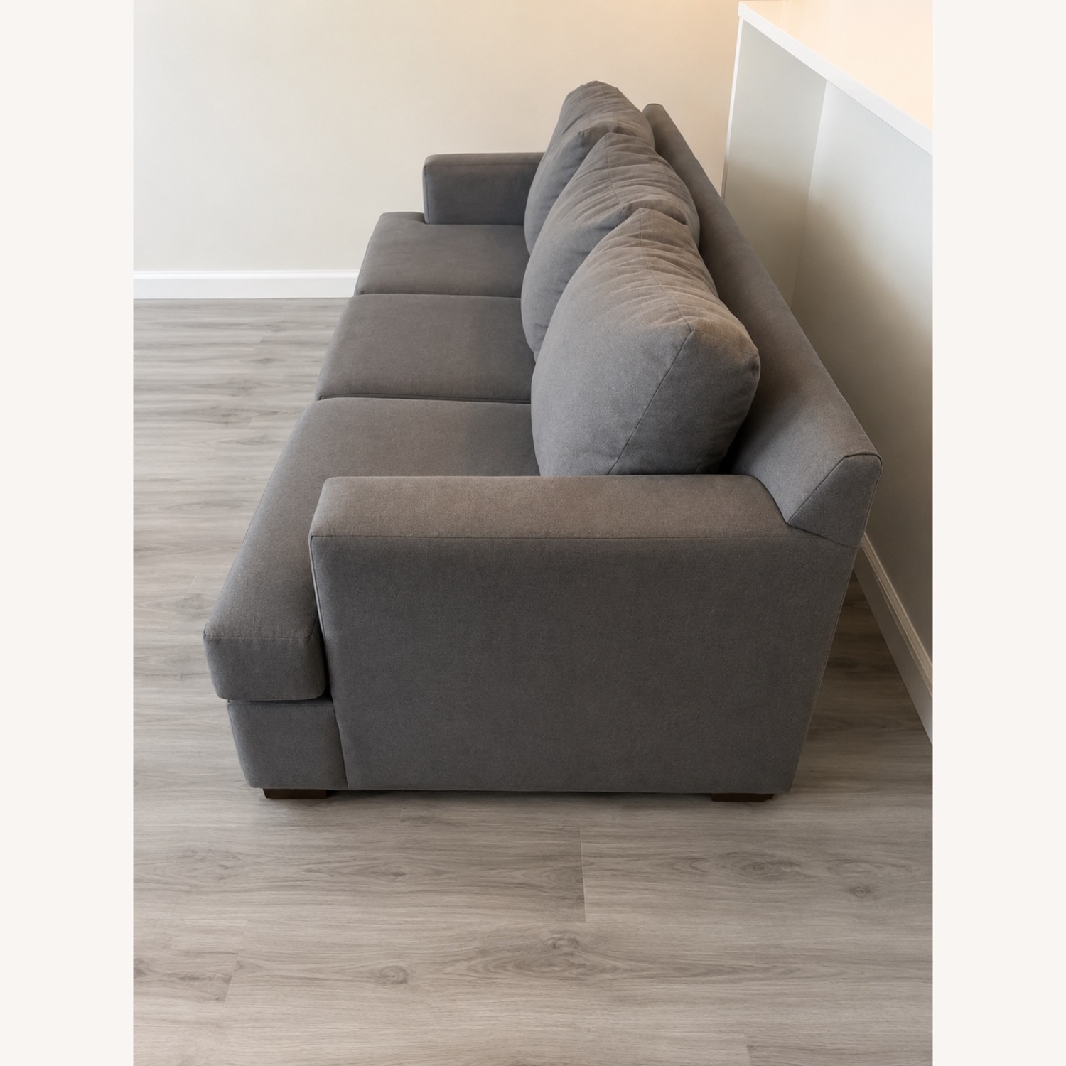Wayfair Dark Gray Fabric 3+ Seater Sofa - image-2