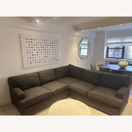 Used Ethan Allen Dark Gray Fabric 3+ Piece Sectional for sale on AptDeco