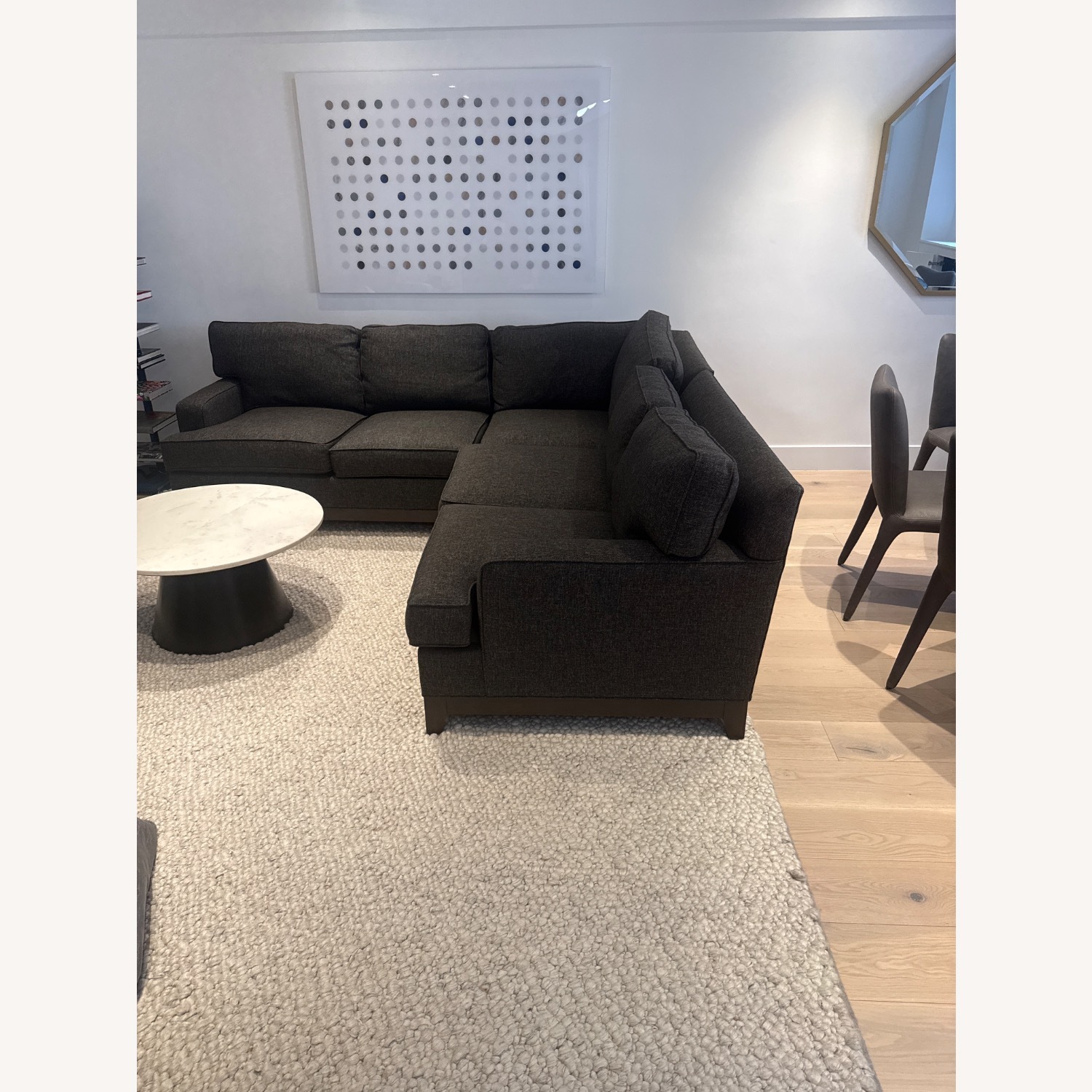 Ethan Allen Dark Gray Fabric 3+ Piece Sectional - image-2
