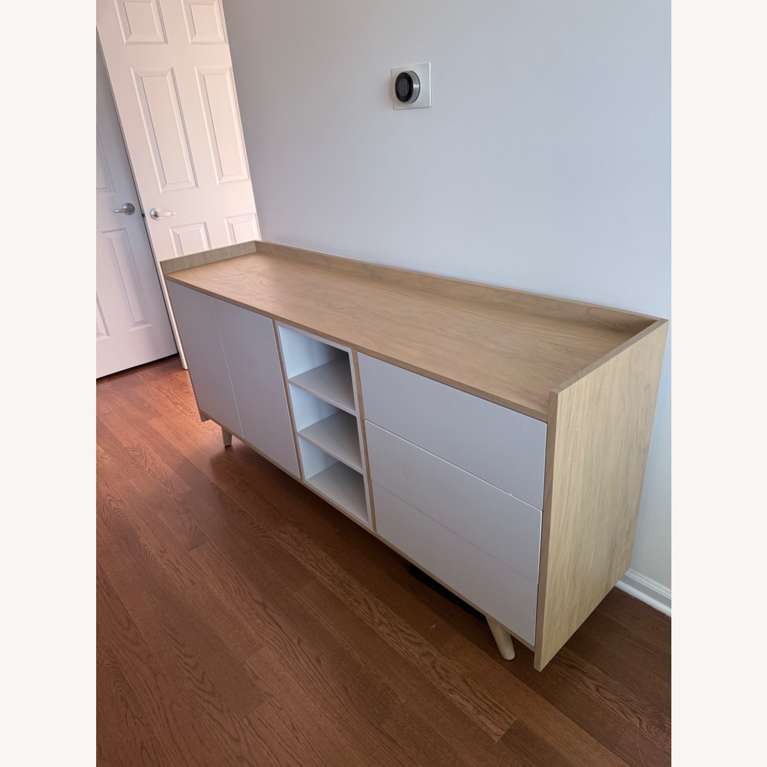 Modern Oak & White Sideboard Credenza  - image-3