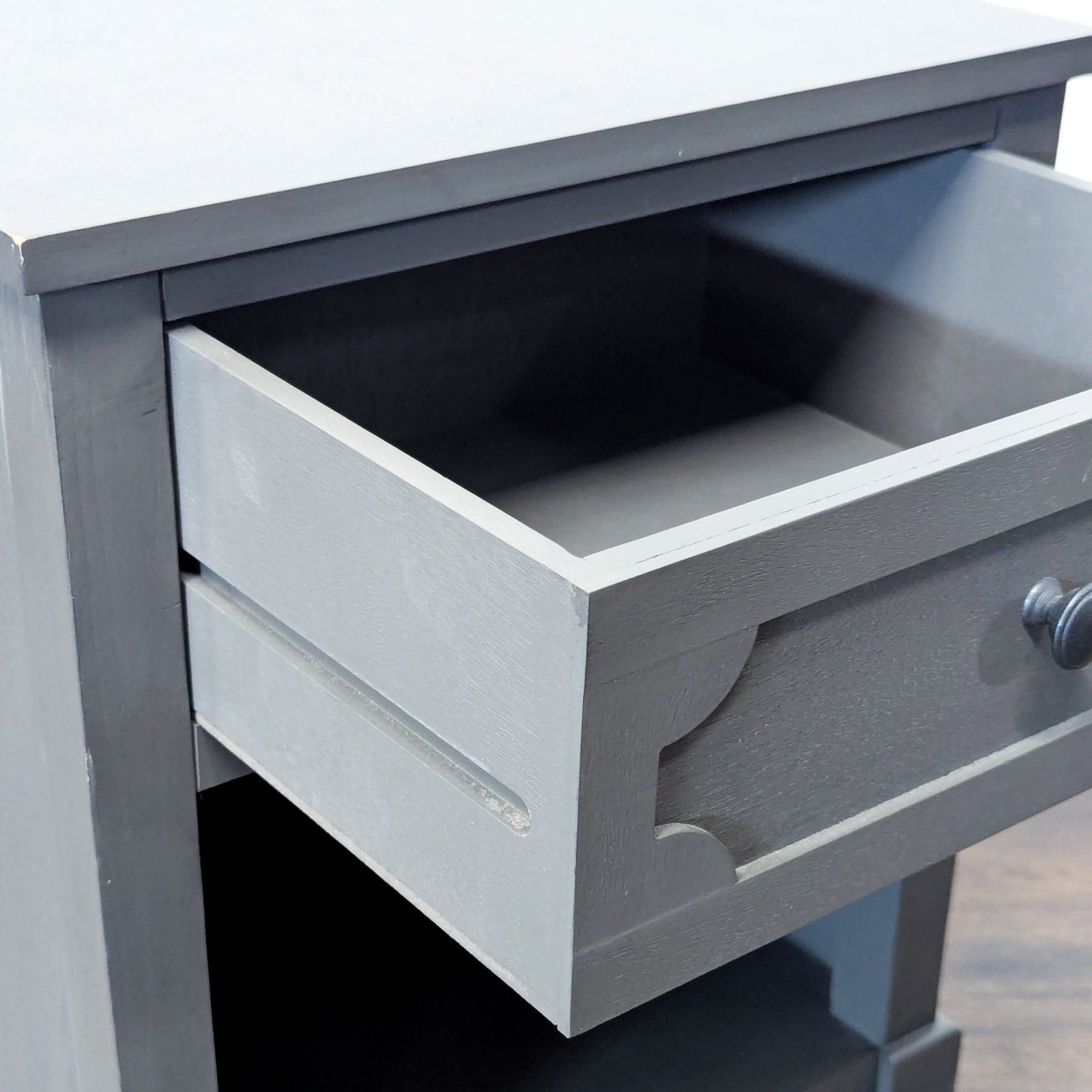One Drawer Nightstand with Bottom Shelf	 - image-1
