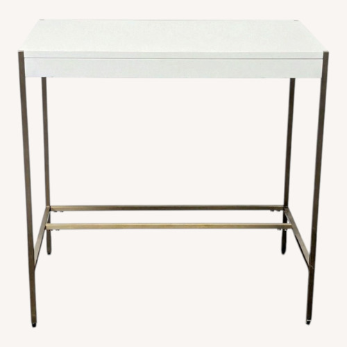 Used West Elm Zane Modern White Compact Desk  for sale on AptDeco
