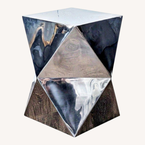 Used Geometric Metal Accent Table for sale on AptDeco