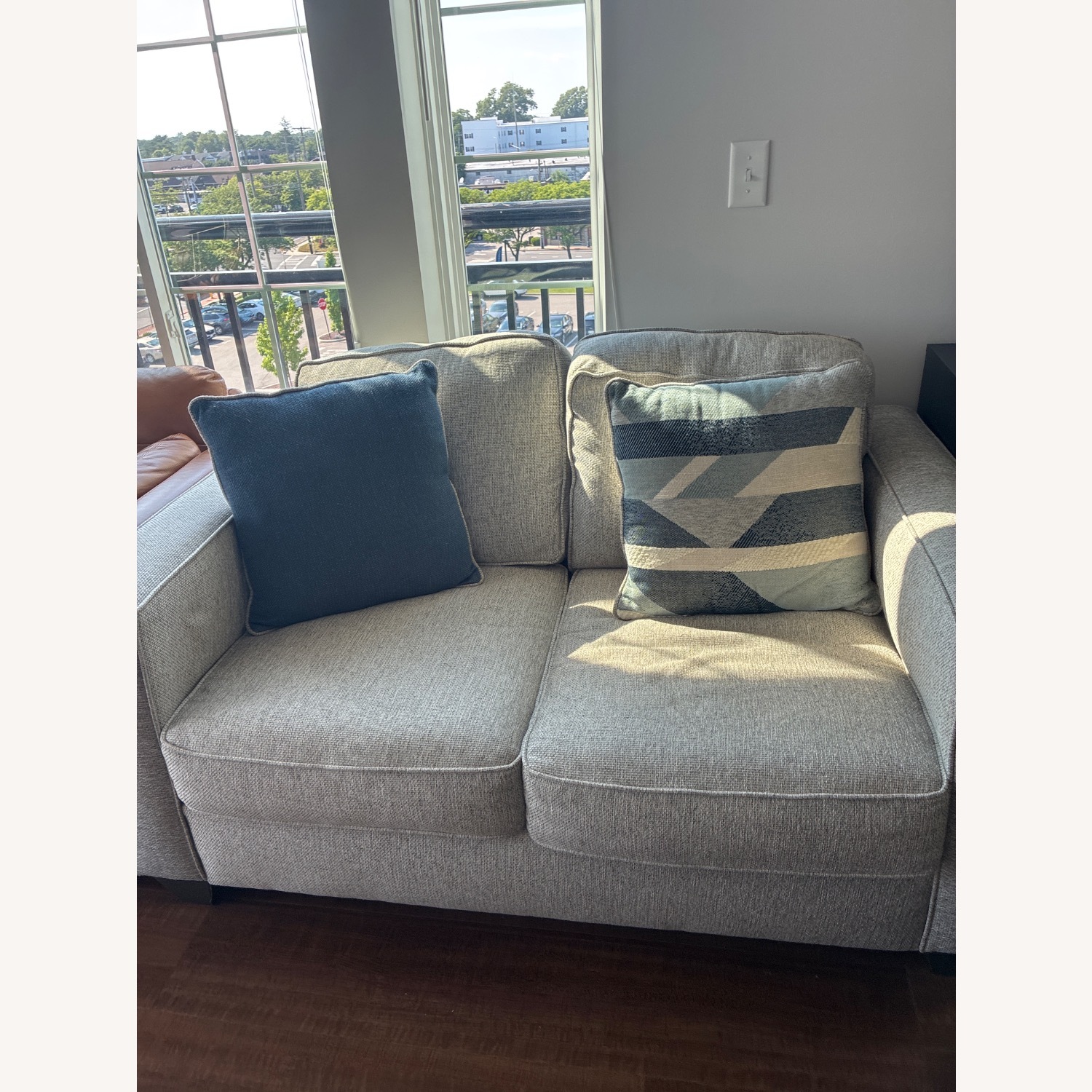 Raymour & Flanigan Light Gray 2 Seater Sofa - image-1