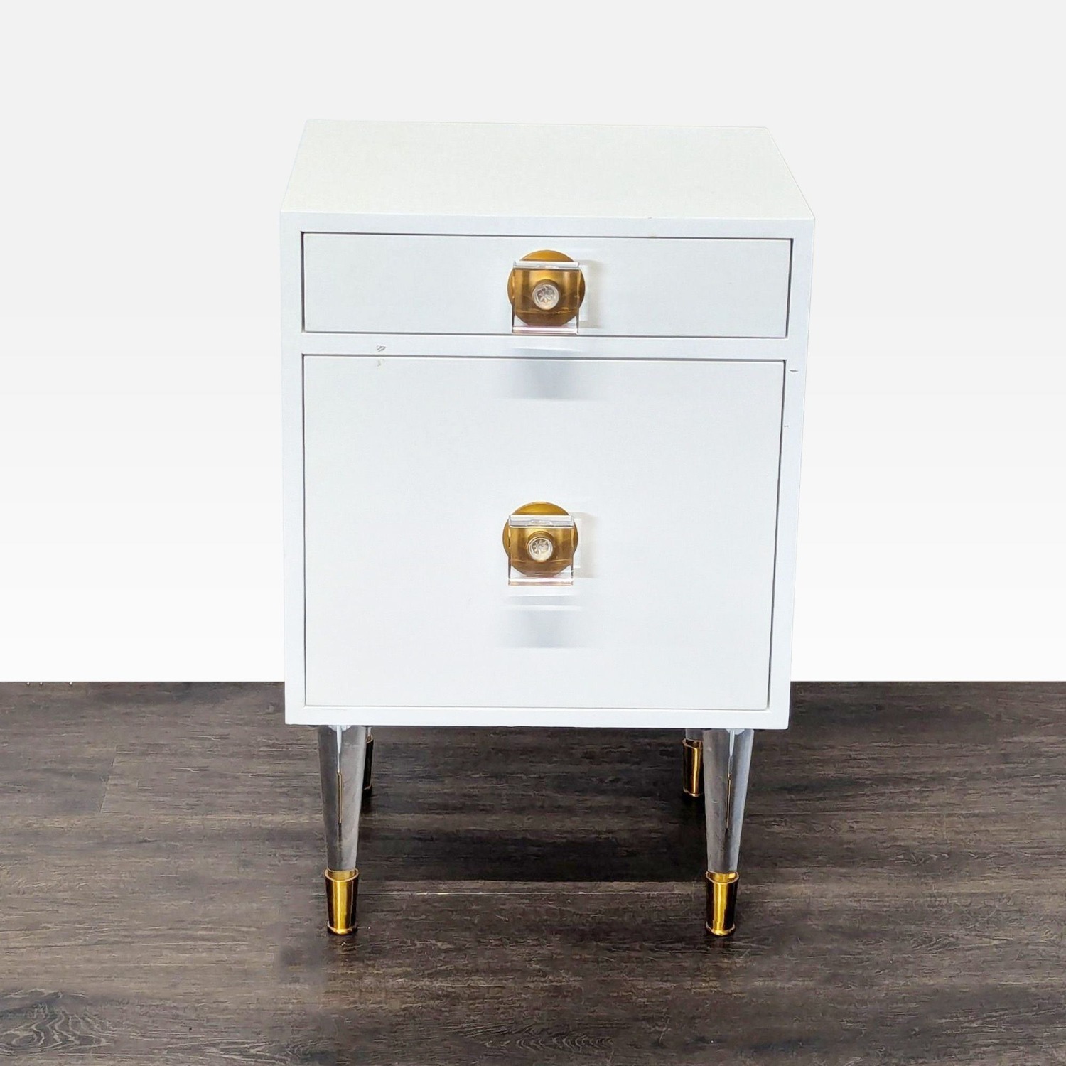Nightstand with One Drawer and Cabinet	 - image-1