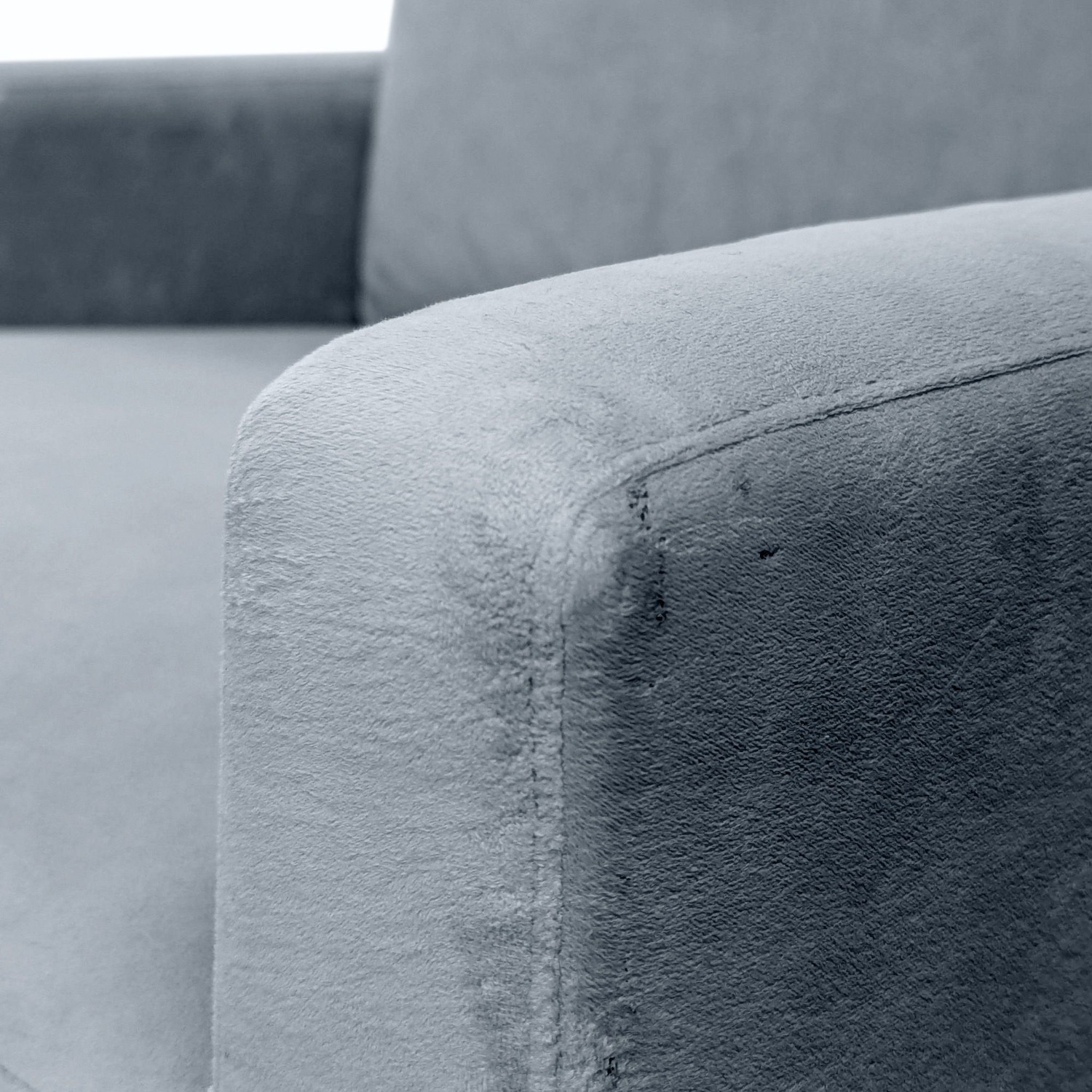 West Elm Gray Lounge Chair with Dark Wood Legs - image-5