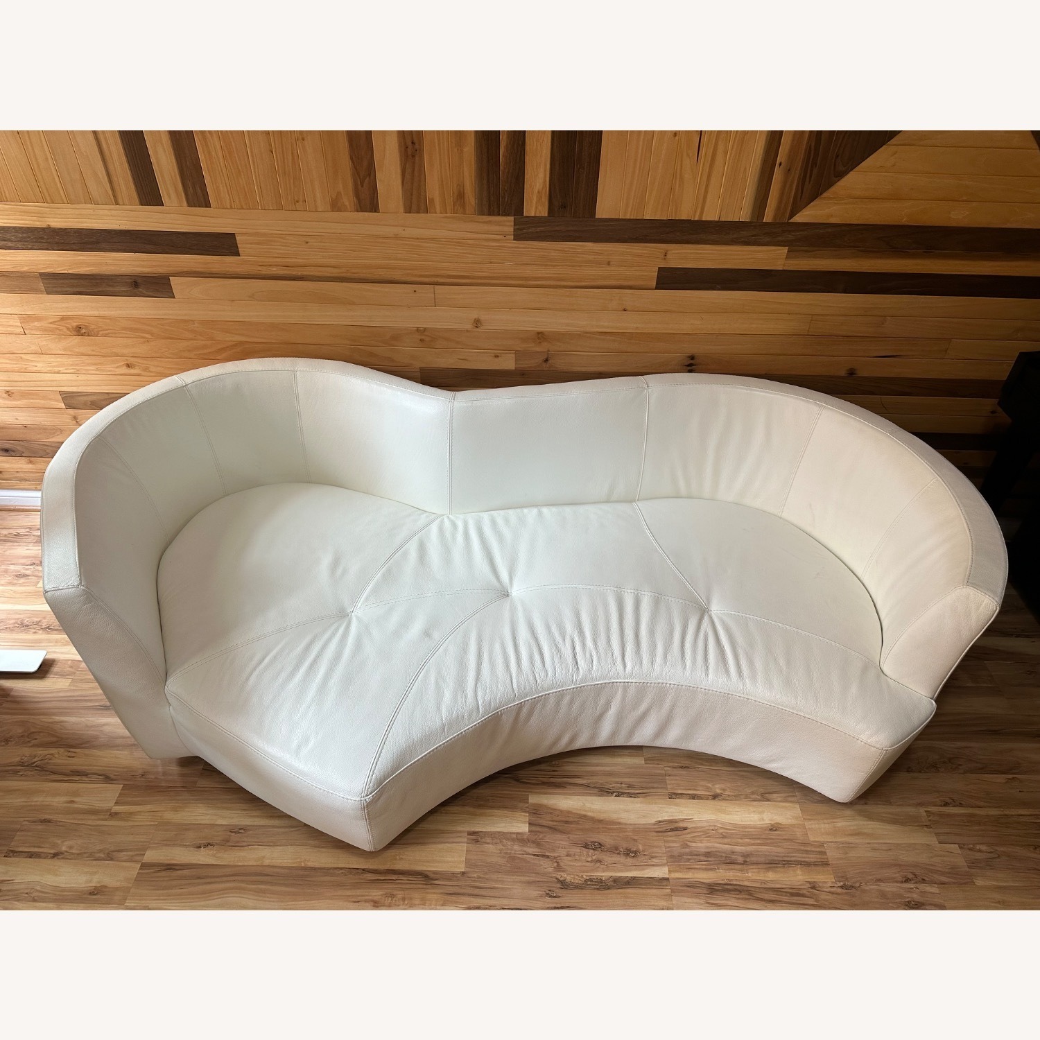 Roche Bobois Tangram White Leather 3+ Seater Sofa - image-3
