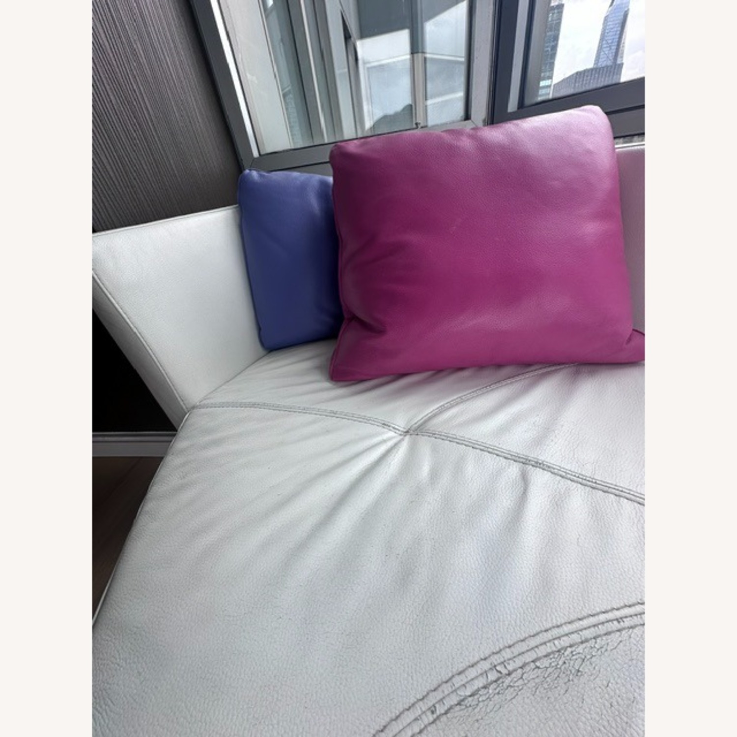 Roche Bobois Tangram White Leather 3+ Seater Sofa - image-12
