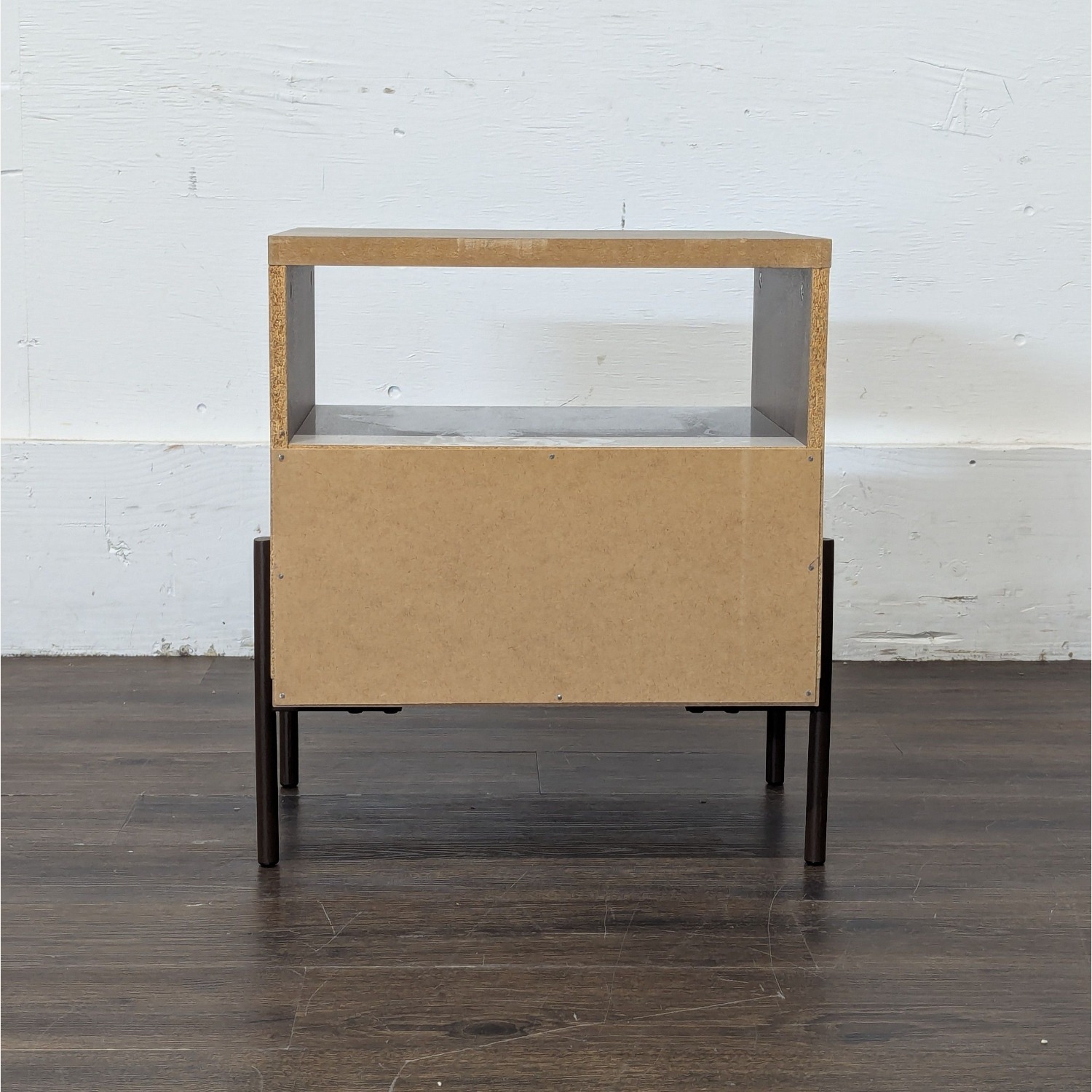 One Drawer Nightstand with Open Shelf	 - image-1