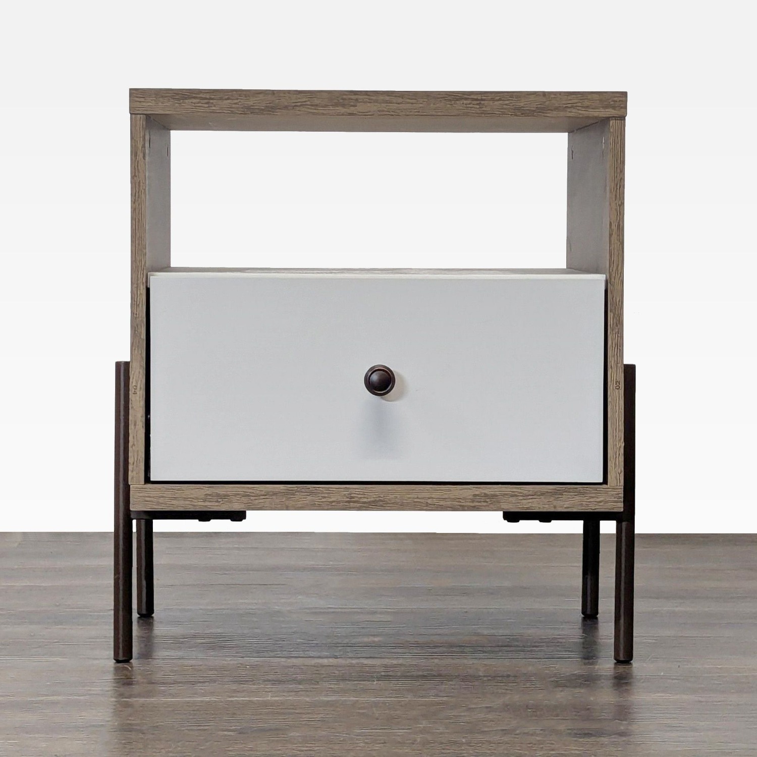 One Drawer Nightstand with Open Shelf	 - image-6