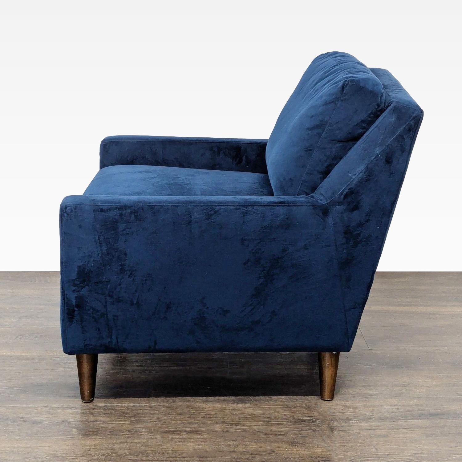 West Elm Everett Blue Velvet Lounge Chair - image-5