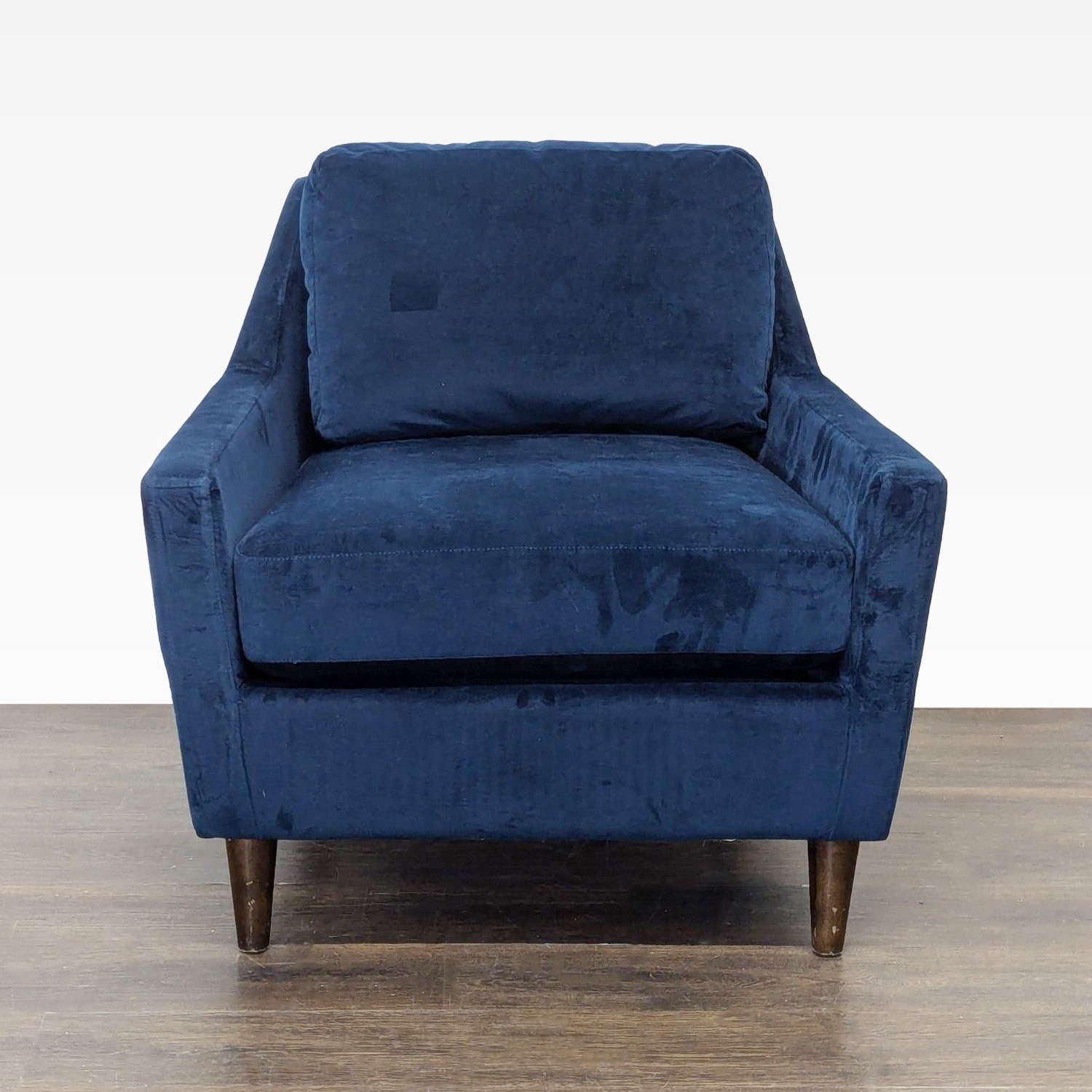 West Elm Everett Blue Velvet Lounge Chair - image-6