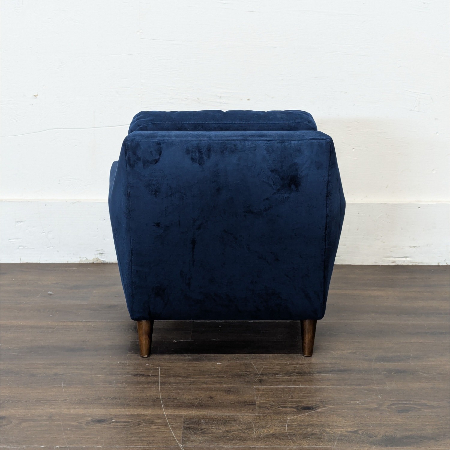 West Elm Everett Blue Velvet Lounge Chair - image-3