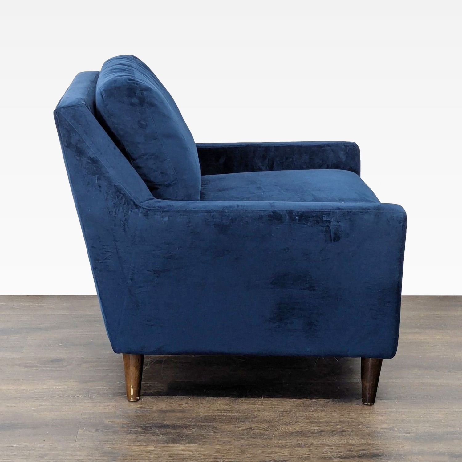 West Elm Everett Blue Velvet Lounge Chair - image-7