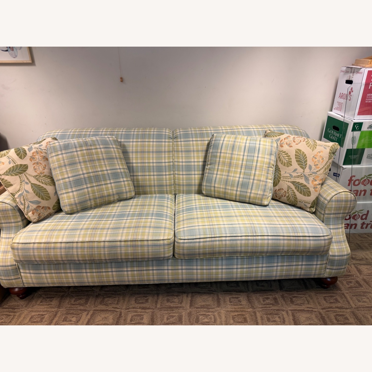 Raymour & Flanigan Blue 3+ Seater Sofa - image-1