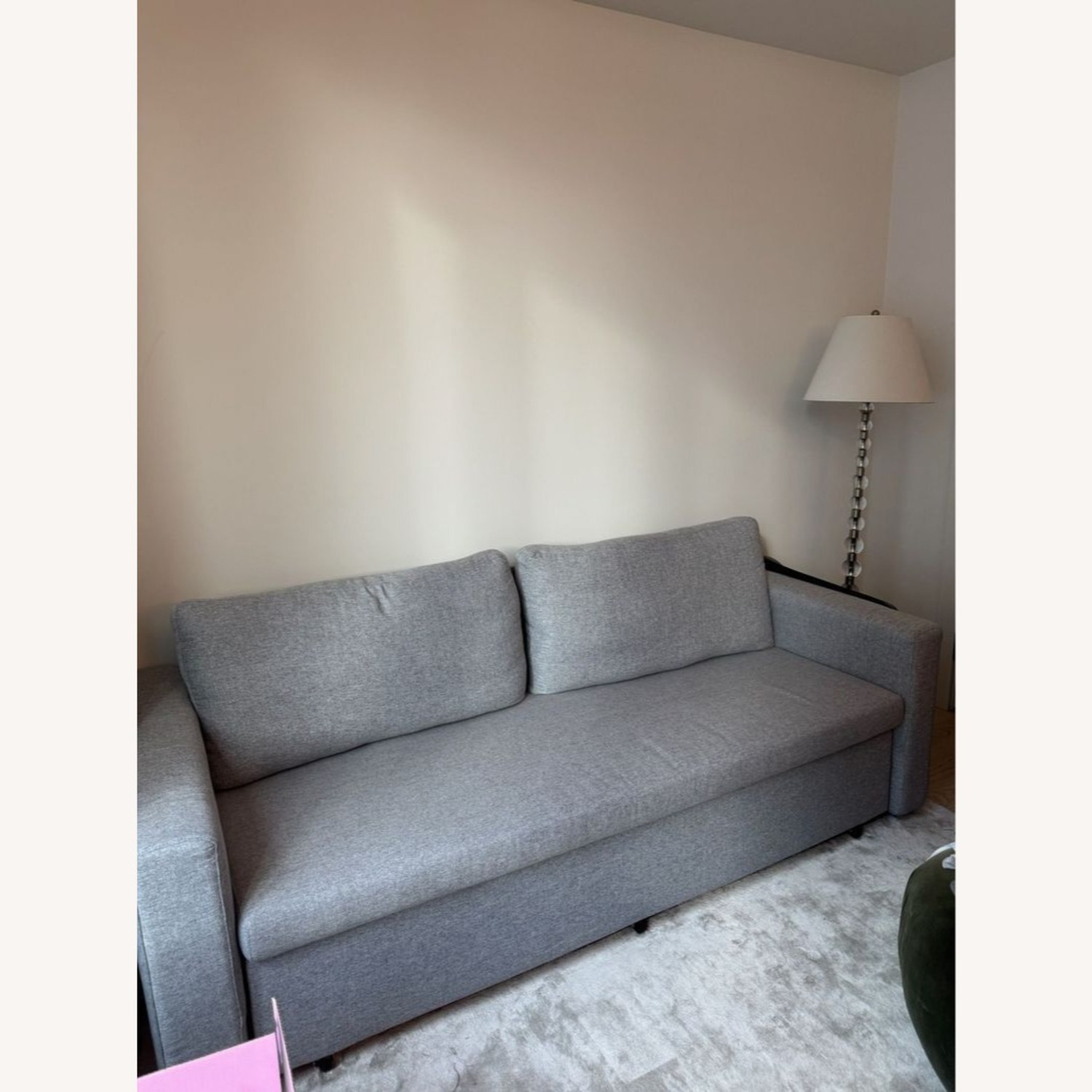 Modern Light Gray Sleeper Sofa with Pull-Out Bed	 - image-4