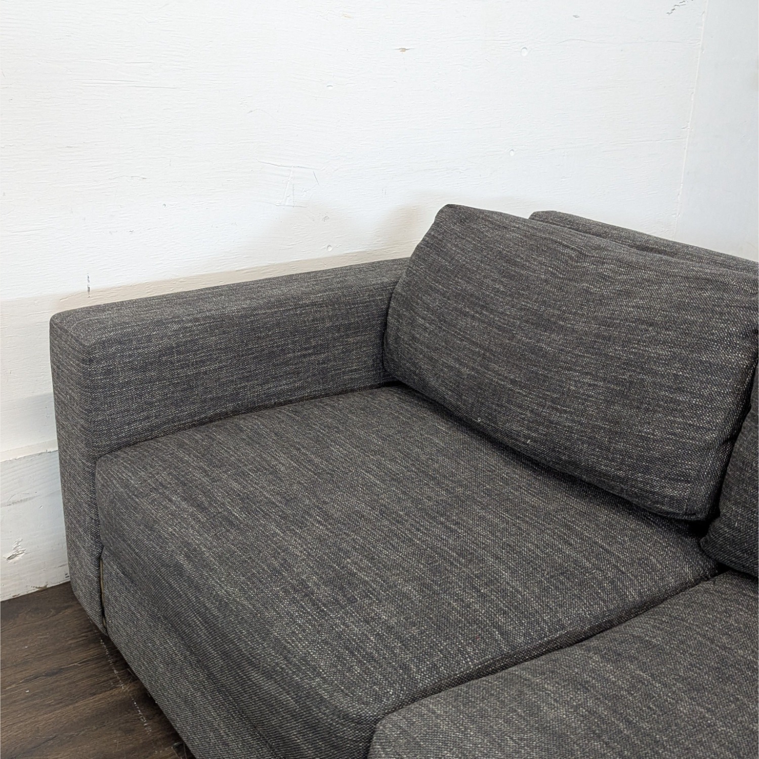 West Elm Urban Modern Gray Fabric Sectional  - image-2