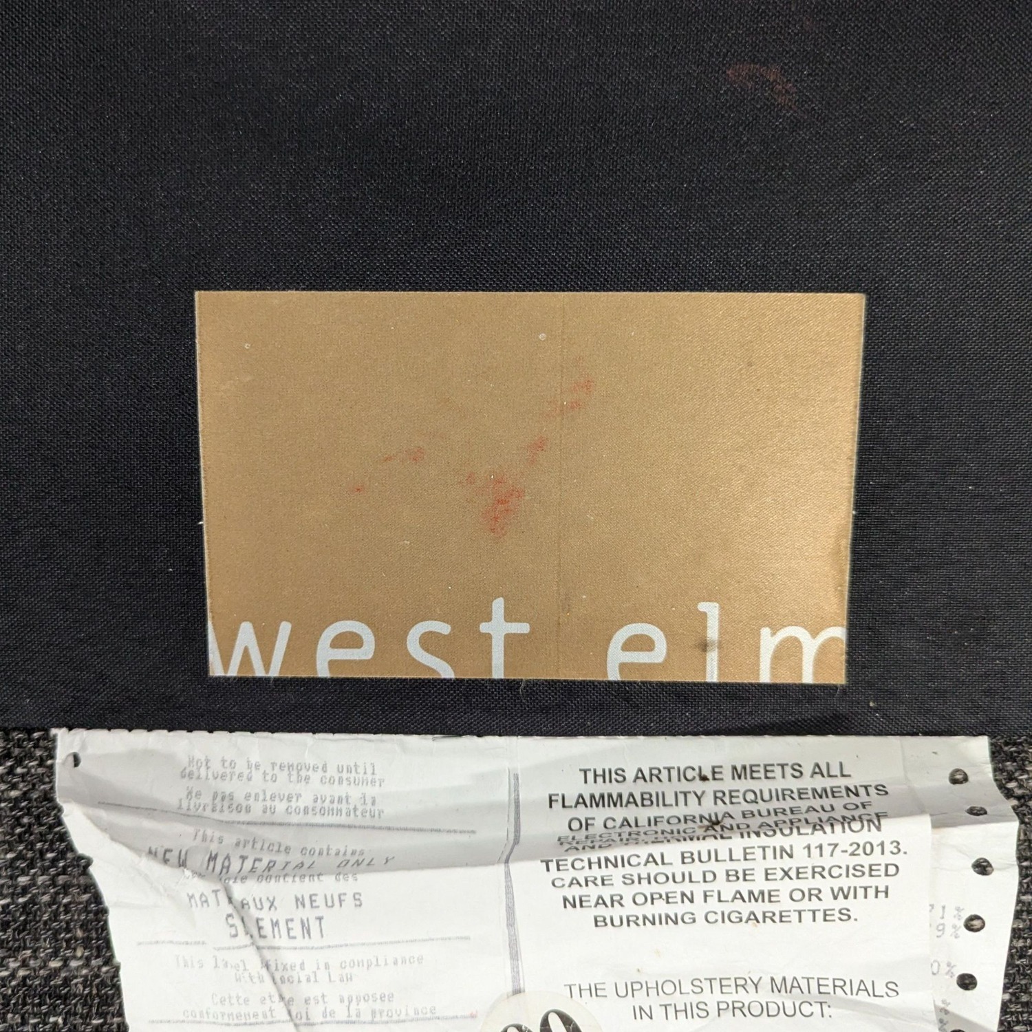 West Elm Urban Modern Gray Fabric Sectional  - image-3