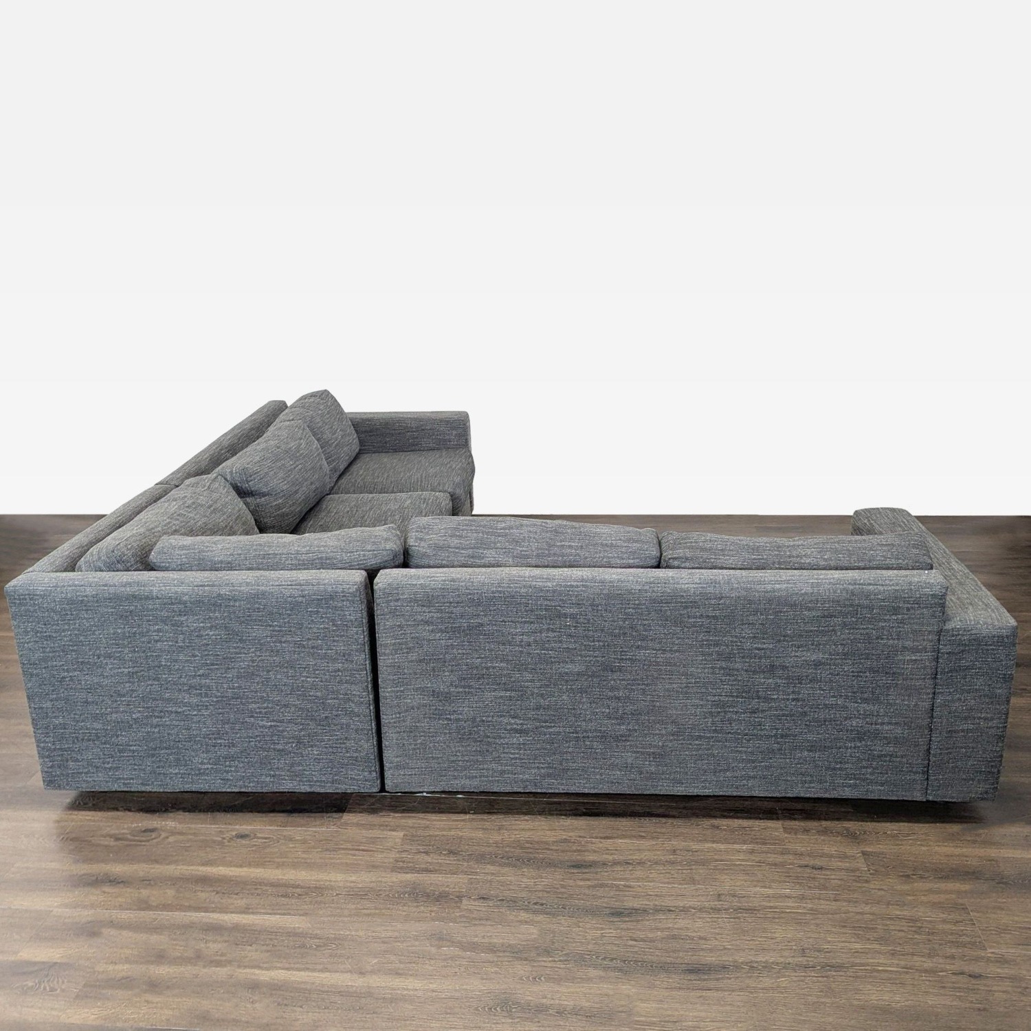 West Elm Urban Modern Gray Fabric Sectional  - image-4