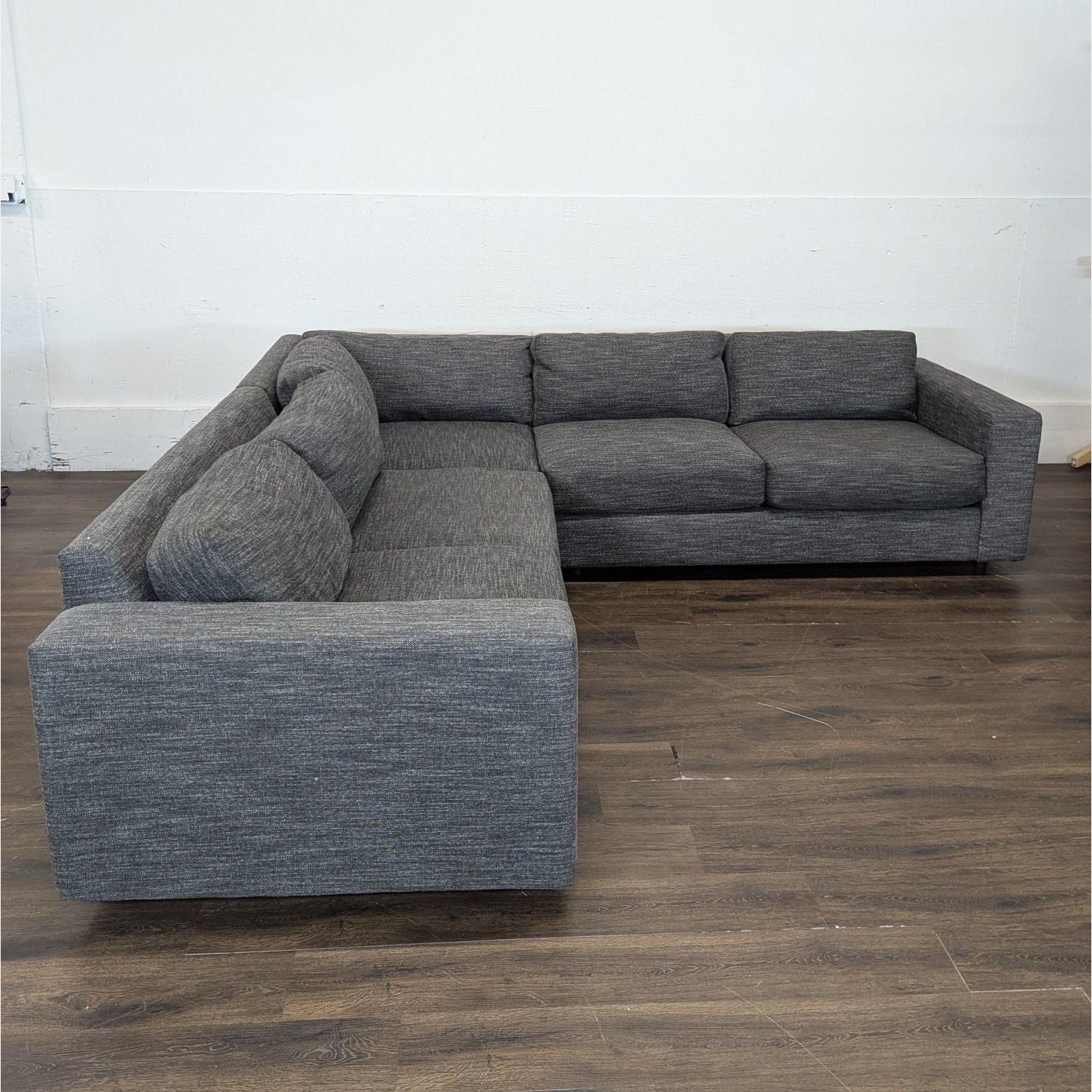 West Elm Urban Modern Gray Fabric Sectional  - image-6