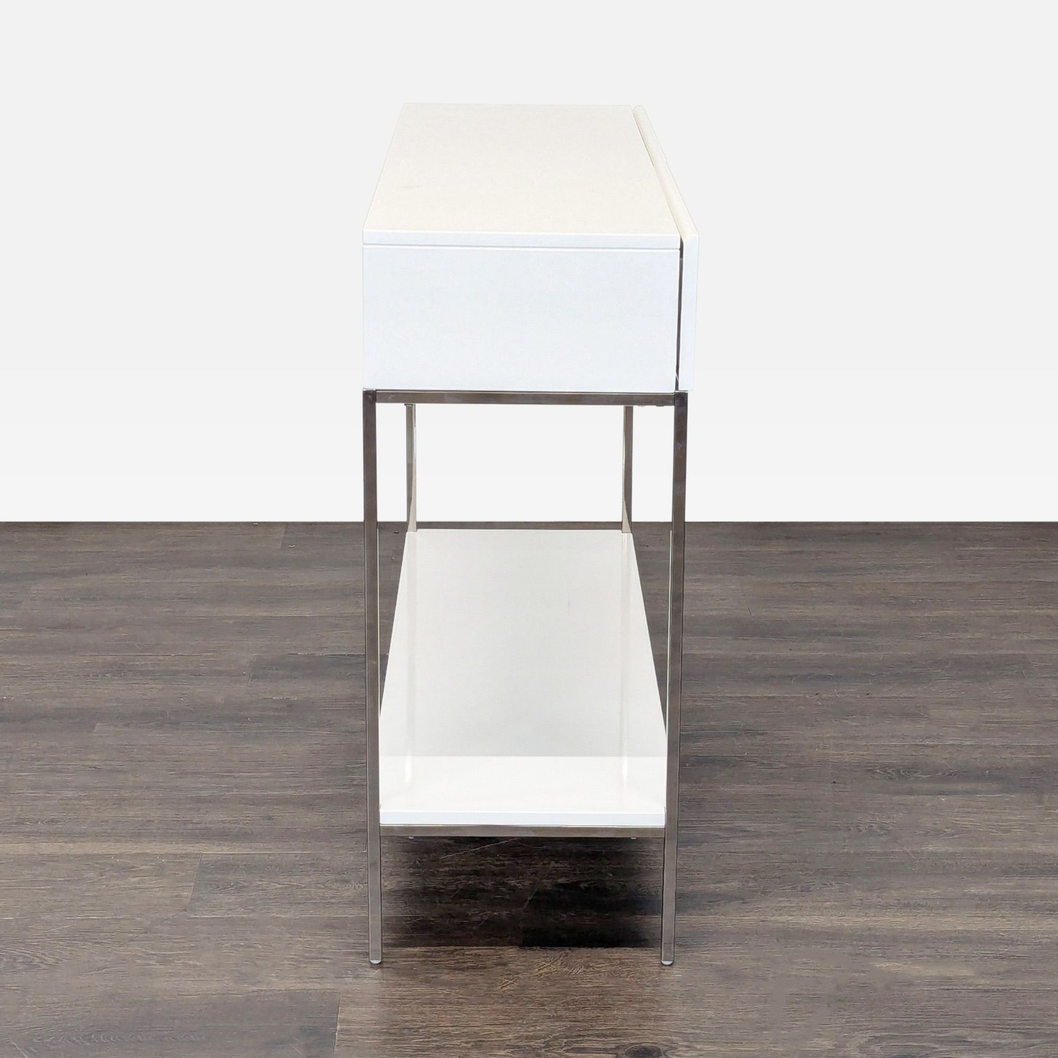West Elm White Lacquer Storage Console - image-10